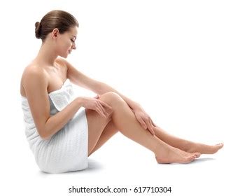 Beautiful Naked Woman Towel On White Stock Photo Shutterstock