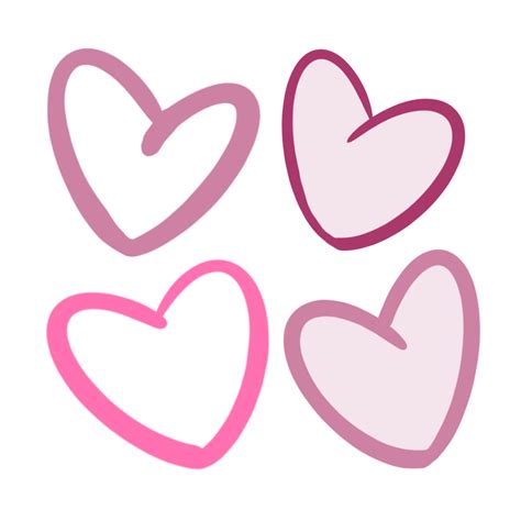 pink hearts digital 18915159 png