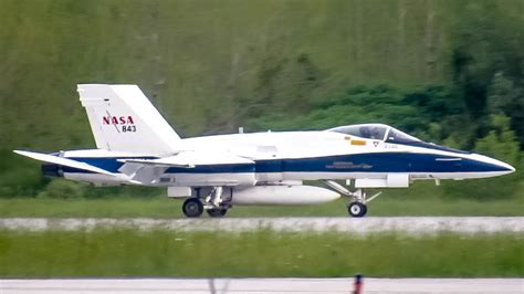 Nasa Mcdonnell Douglas Fa 18 F18h Landing In Montreal Mirabel Ymx