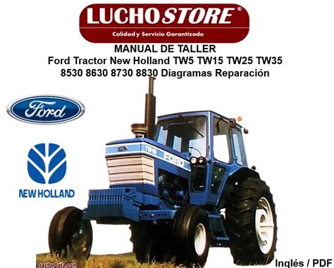 Manual De Taller Tractor Ford New Holland Tw5 Tw15 Tw25 Tw35 8530 8630