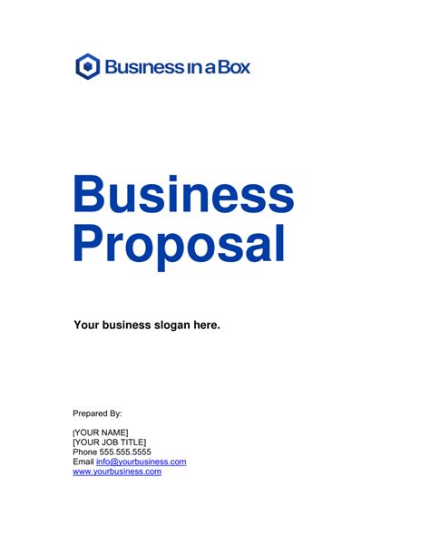 Microsoft Word Business Proposal Template For Your Needs