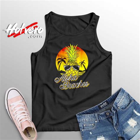 Aloha Beaches Pineapple Summer Tank Top By Hotvero