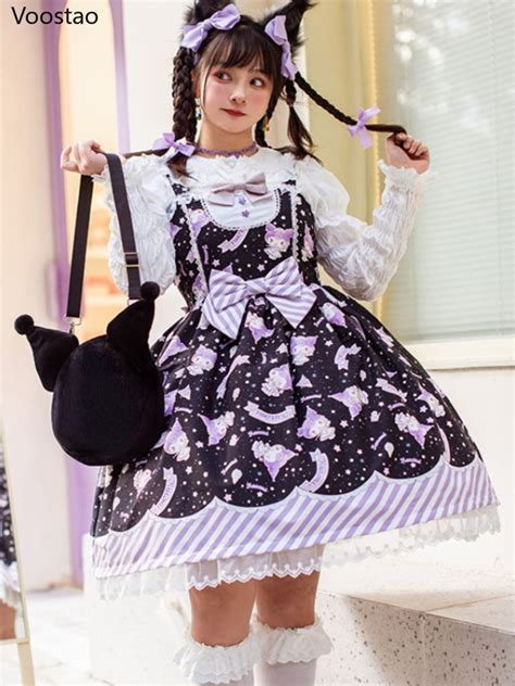 My Melody Cinnamoroll Kuromi Lolita Jsk Dress Cosplay Kawaii Babe
