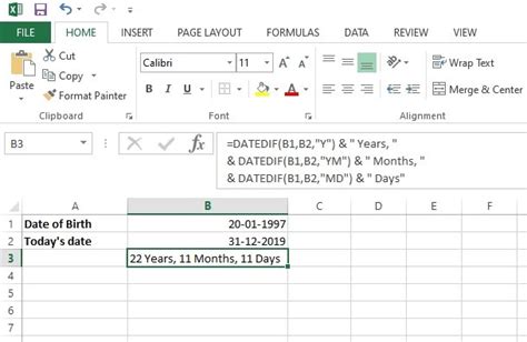 How To Calculate Age In Excel From Today Haiper