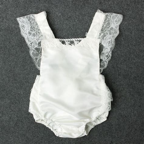 New Summer Baby Girls Princess White Lace Bodysuit Tiny Cottons