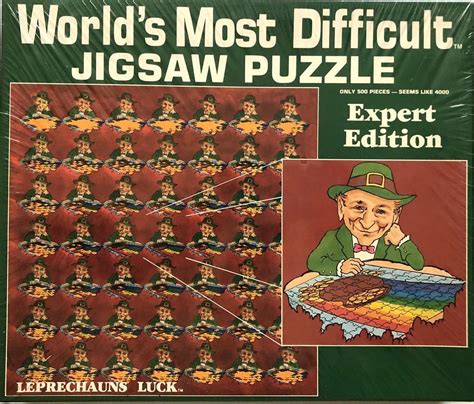 Worlds Most Difficult Jigsaw Puzzle Leprechaun Luck Buffalo Games 1987