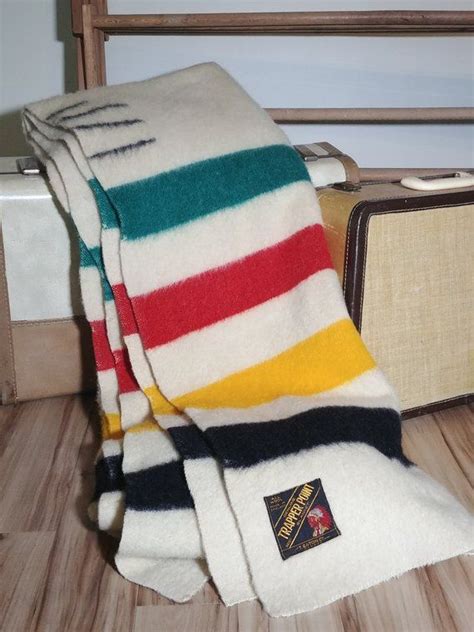 Vintage Trapper Point Wool Trade Blanket Circa S Etsy Canada