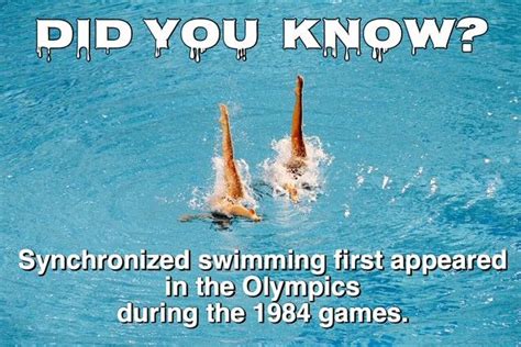 Friday Fun Fact Sync Or Swimor Both Fun Facts Cool Pools Synchronized Swimming