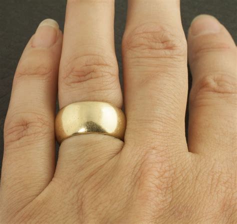 Vintage Wide 14 Karat Gold Wedding Band From 24kgreen On Ruby Lane