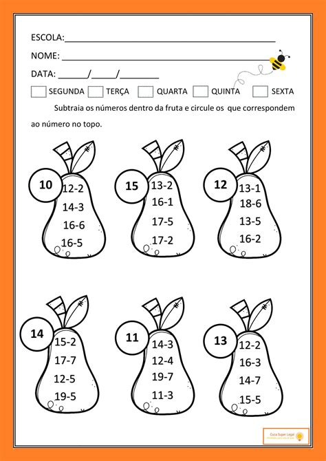 1º Ano Atividades De MatemÁtica NÚmeros Ef01ma05ef01ma08 Cuca