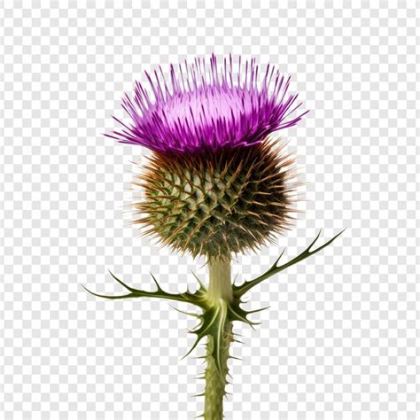 Premium Psd Thistle Flower Isolated On Transparent Background