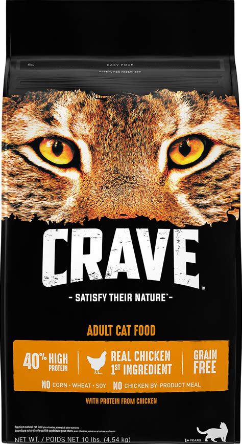Our readers rely upon the cat food reviews, articles and recall alerts that we research and publish. CRAVE with Protein from Chicken Adult Grain-Free Dry Cat ...