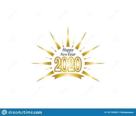 Happy New Year Icon And Symbol Template Stock Vector Illustration Of