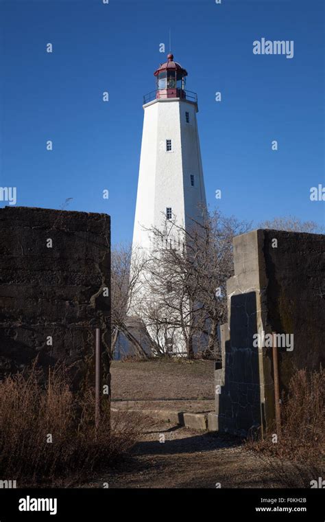 sandy hook light on fort hancock new jersey is the oldest working lighthouse in the united