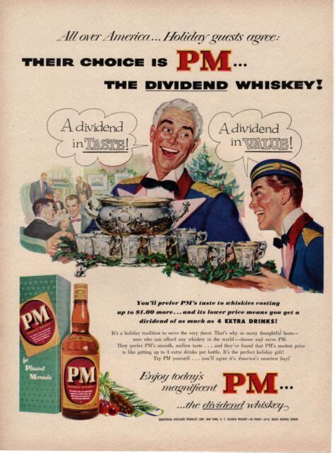 1952 Original Vintage Pm Whiskey Alcohol Magazine Ad Ebay