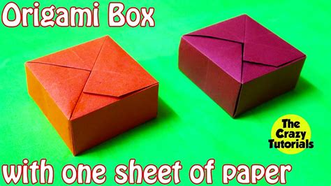 Easy Paper Box How To Make Origami Box With Color Paper Diy Paper