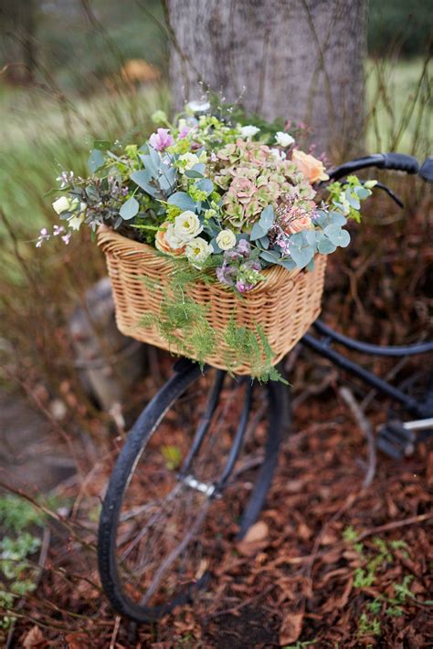 Flower Pedals ༻ ༺ Baskets Of Flowers Riding Bicycles ༻ Flower Filled