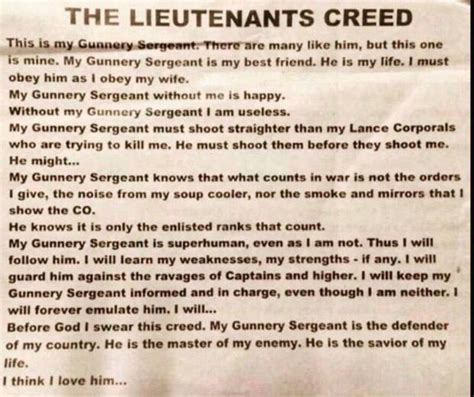 The Lieutenants Creed Rusmc