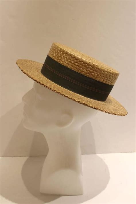Mens Rare 1930s Stetson Boater Hat At 1stdibs