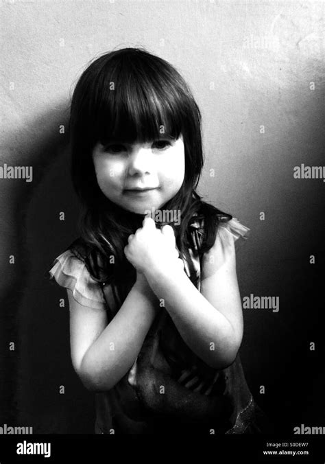 Little Girls Black And White Stock Photos And Images Alamy