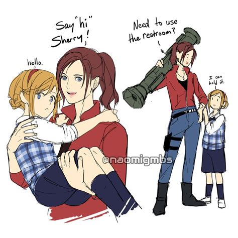 Residentevil Resident Evil Claire Redfield Claire And Sherry