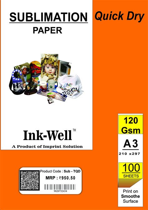 Ink Well Quick Dye Sublimation Papers Dry Gsm 200 For Printing Rs 18460 Hot Sex Picture