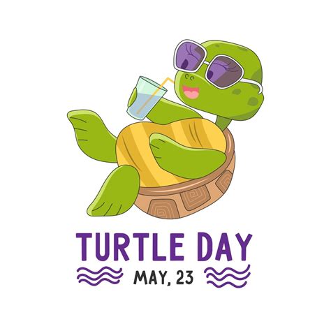 World Turtle Day 23 May Vector Illustration Of A Cute Turtle 3093424