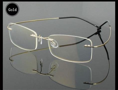 9 Colors Lightest Optical Glasses Memory Titanium Alloy Rimless Frame