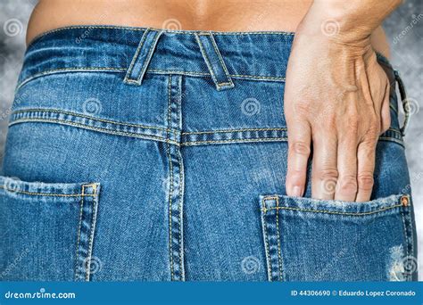 Woman With Jeans Topless Stock Photo Image Of Beautiful 44306690