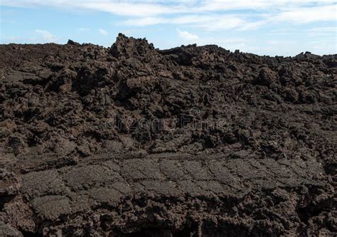 Basalt Lava Rock Surface Texture From A Flow At Hawaii Volcanoes