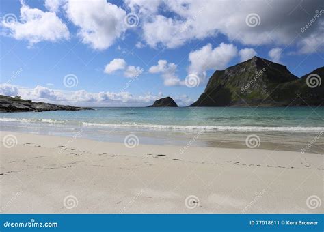 Strand Auf Lofoten Inseln Norwegen Stockbild Bild Von Norwegen