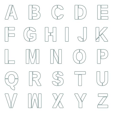 8 Inch Letter Stencils Alphabet 6 Free Pdf Printables Printablee