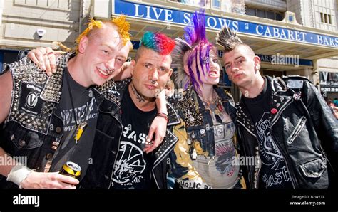 Group Of Punk Rockers At Rebellion Festival Stock Photo Alamy
