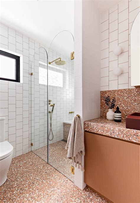 A Colourful Bathroom Thats Full Of Fun Texture And Terrazzo Style