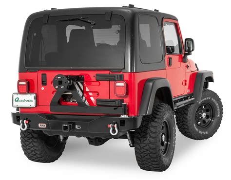 Arb Rear Modular Bumper And Swing Away Wheel Carrier In Black For 97 06