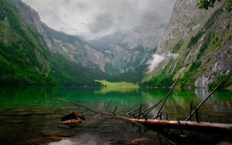 Nature Landscape Mountain Lake Clouds Summer Alps Water Green