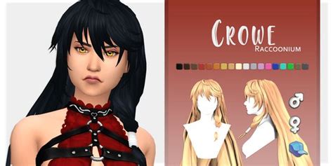 Crowe Hair Raccoonium On Patreon Sims Hair Sims 4 Challenges