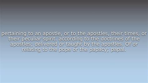 What Does Apostolic Mean YouTube