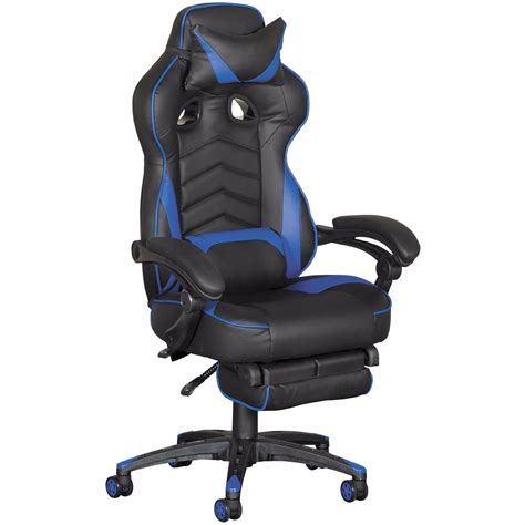 Revolution Blue Gaming Chair With Footrest Y 310a Blkblu
