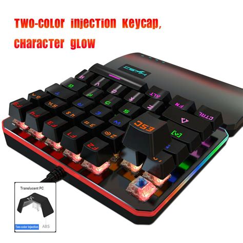 Rgb Light Left Hand Mechanical Keyboard Backlit Game Keyboard Multiple