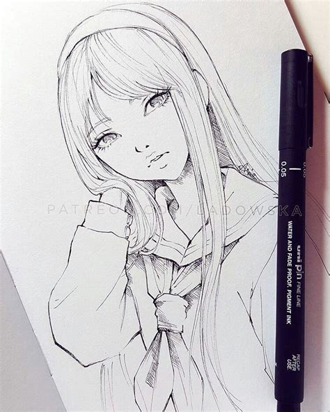 Anime Black And White Drawings To Trace Cool Art Drawings Drawing