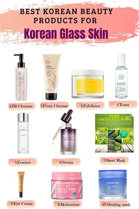 Best Products For Korean Glass Skin Glass Skin Korean Skin Care