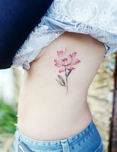 Tatuaje Flor Rosa Tatuajes Para Mujeres