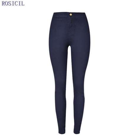 Rosicil Denim Jeans Womens 2016 New Fashion Skinny Jeans Woman Lady Denim Pencil Pants Trousers
