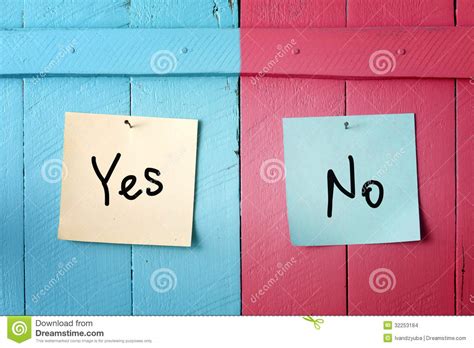 Yes Or No Decision Conflict Stock Images Image 32253184