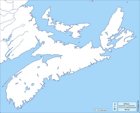 Nova Scotia Free Map Free Blank Map Free Outline Map Free Base Map