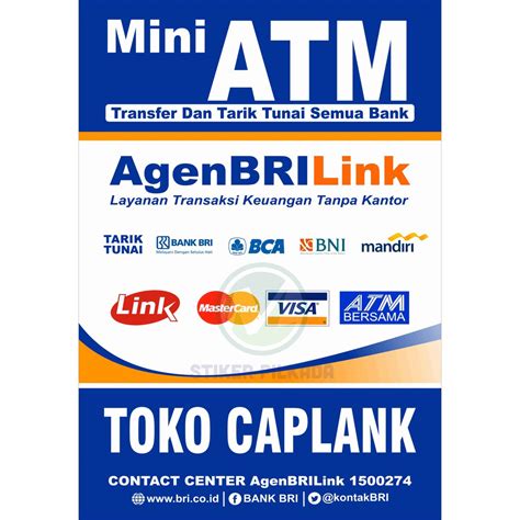 Jual Stiker Brilink Mini Atm Uk A3 Shopee Indonesia