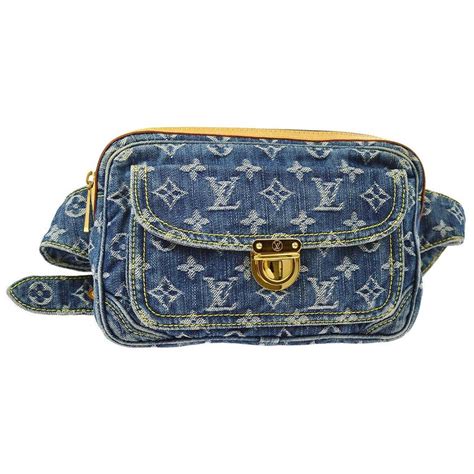 Louis Vuitton Blue Jean Monogram Bum Fanny Pack Waist Belt Bag For Sale At 1stdibs Louis
