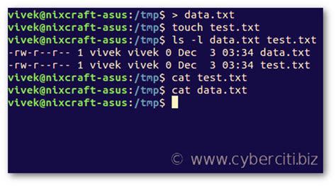 How To Create A File In Linux Using The Bash Terminal Nixcraft