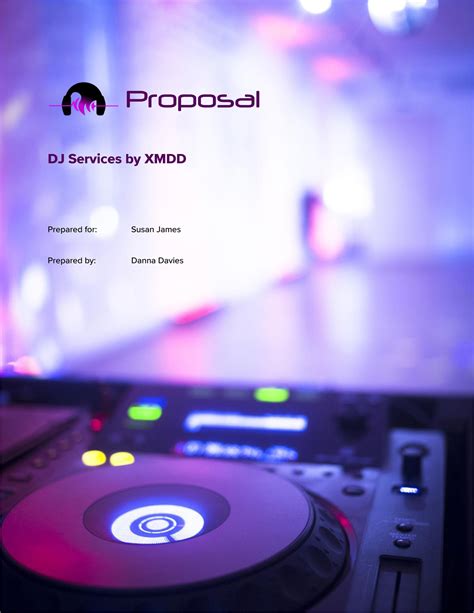 Music Dj Sample Proposal 5 Steps